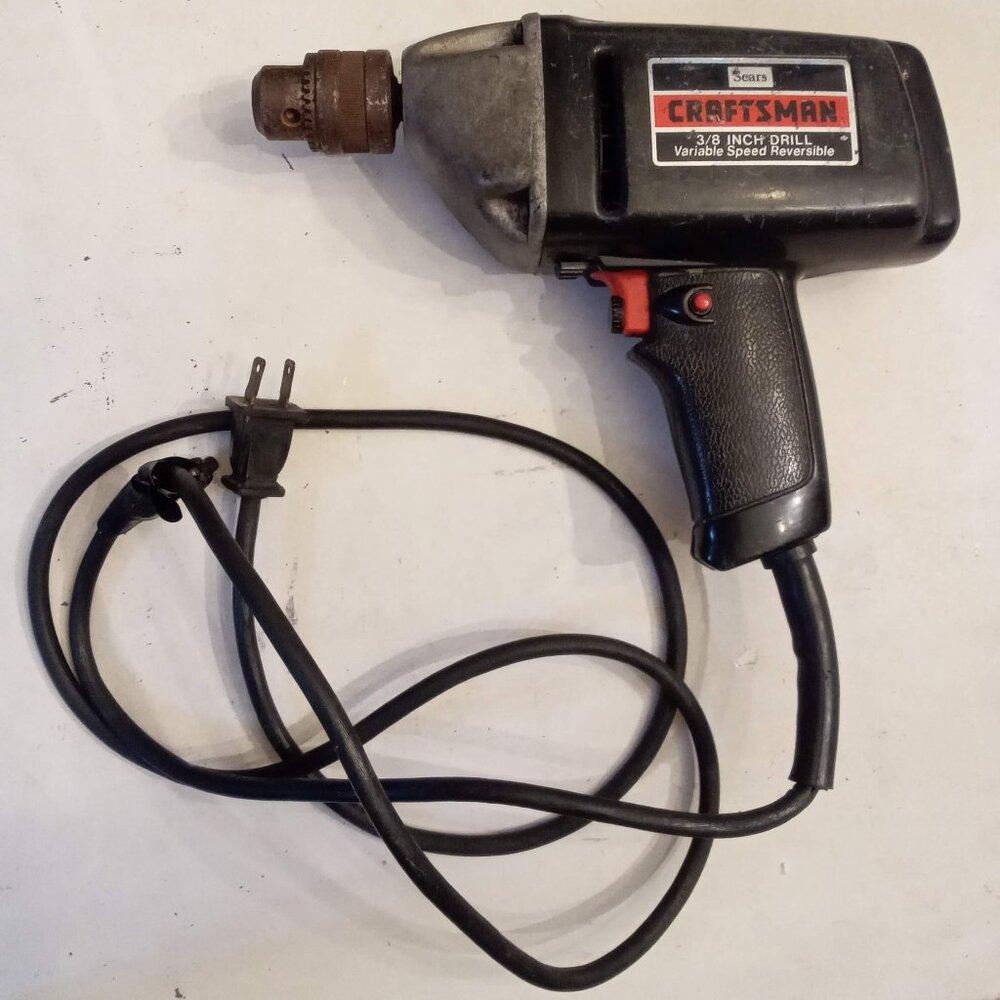 Sears Craftsman 3/8" Electric Drill Model No 315.10514 Variable Speed Reversible